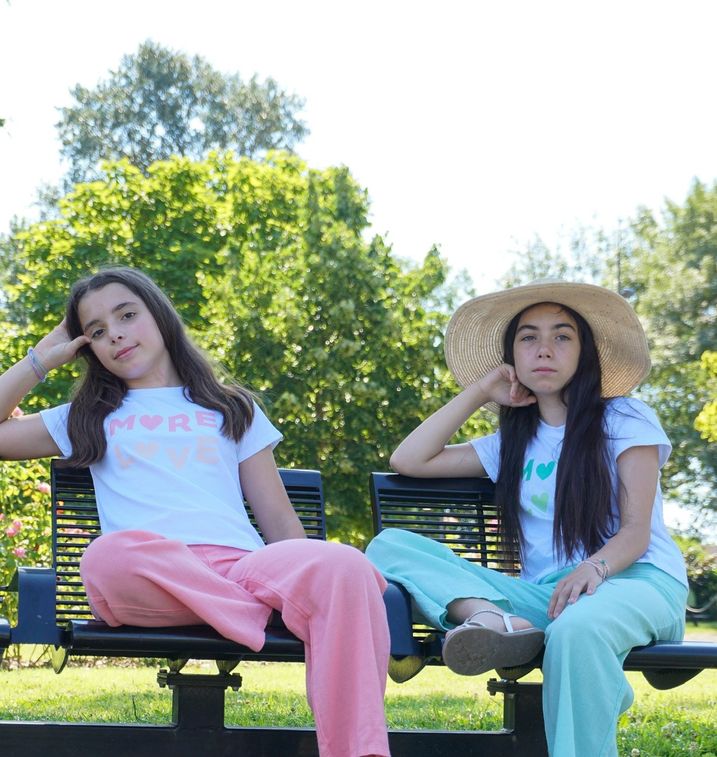 Pantalon en Lin vert d'eau