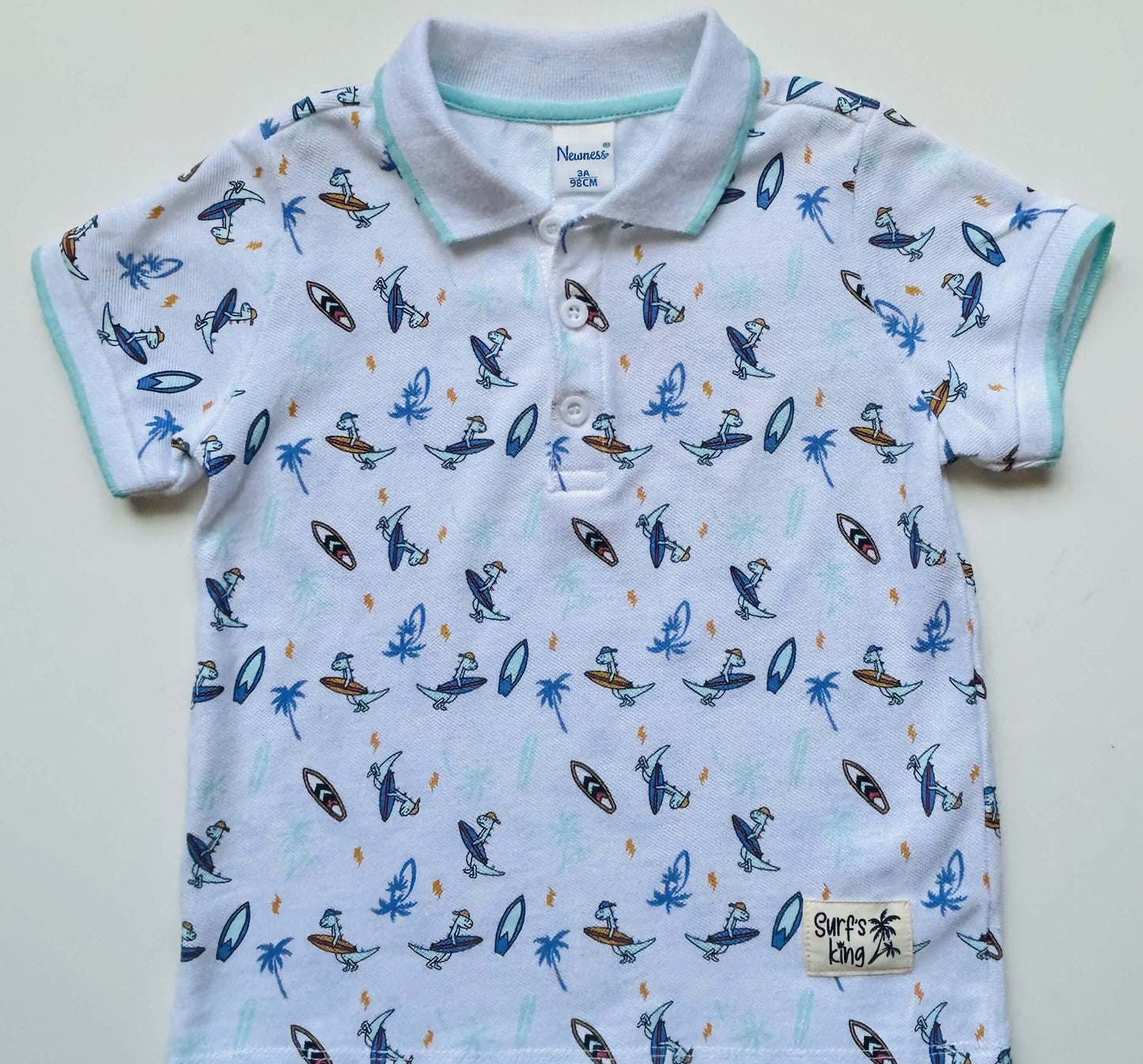 Polo imprimée surf - dinosaure