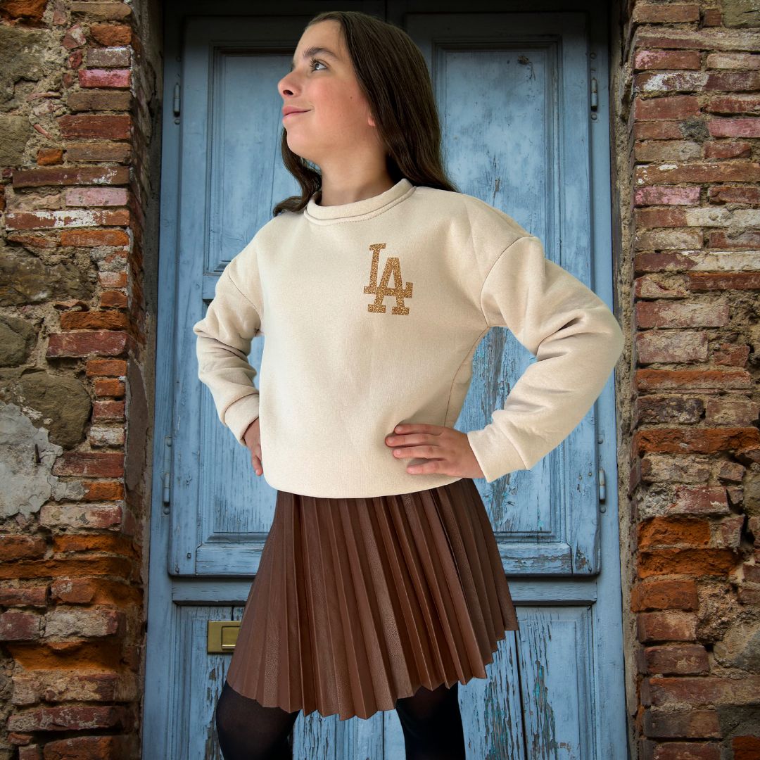 Jupe plissé en similicuir - 20 %