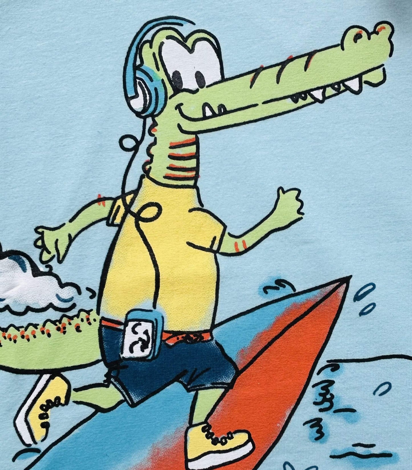 Tee-shirt imprimé surf - crocodile