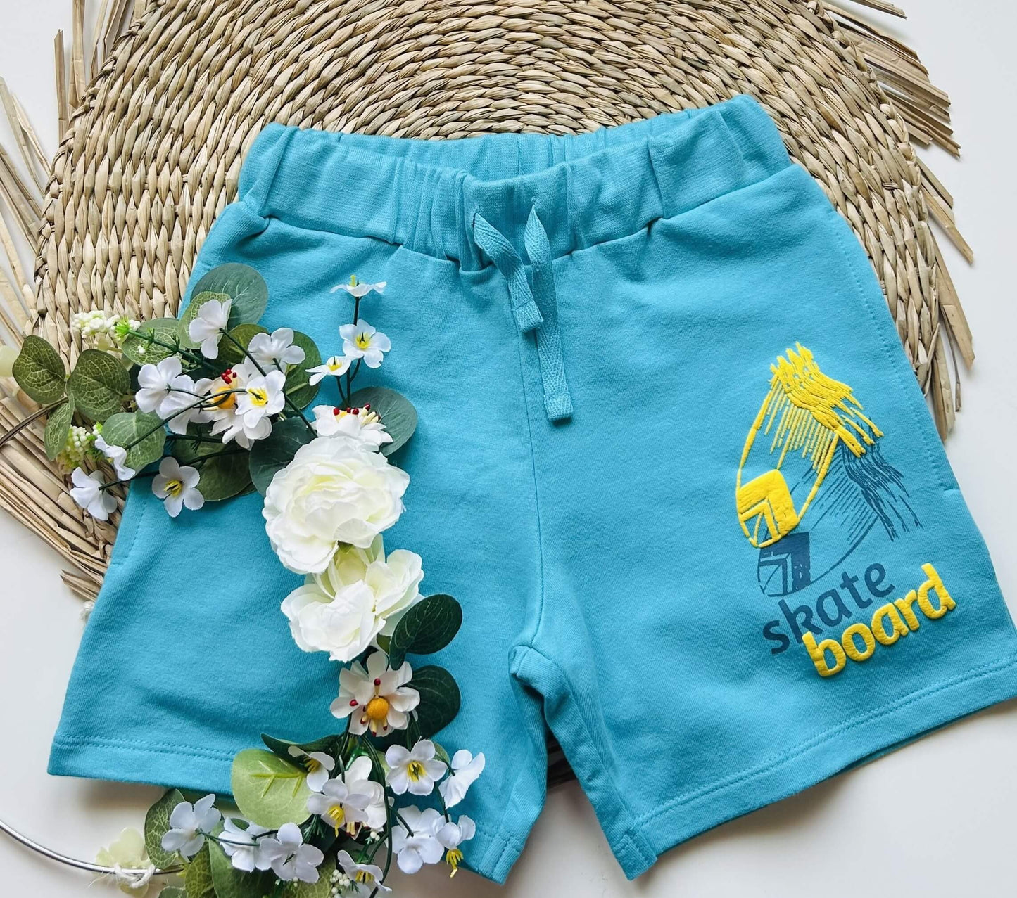 Short Skateboard bleu