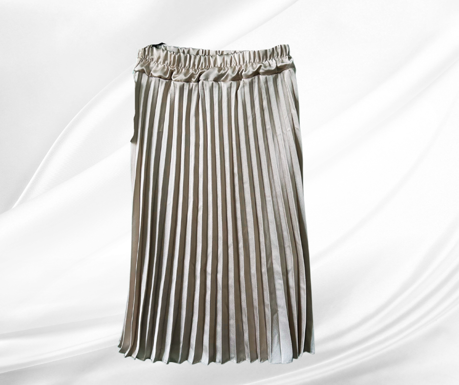Jupe plissé en satin - 30 %