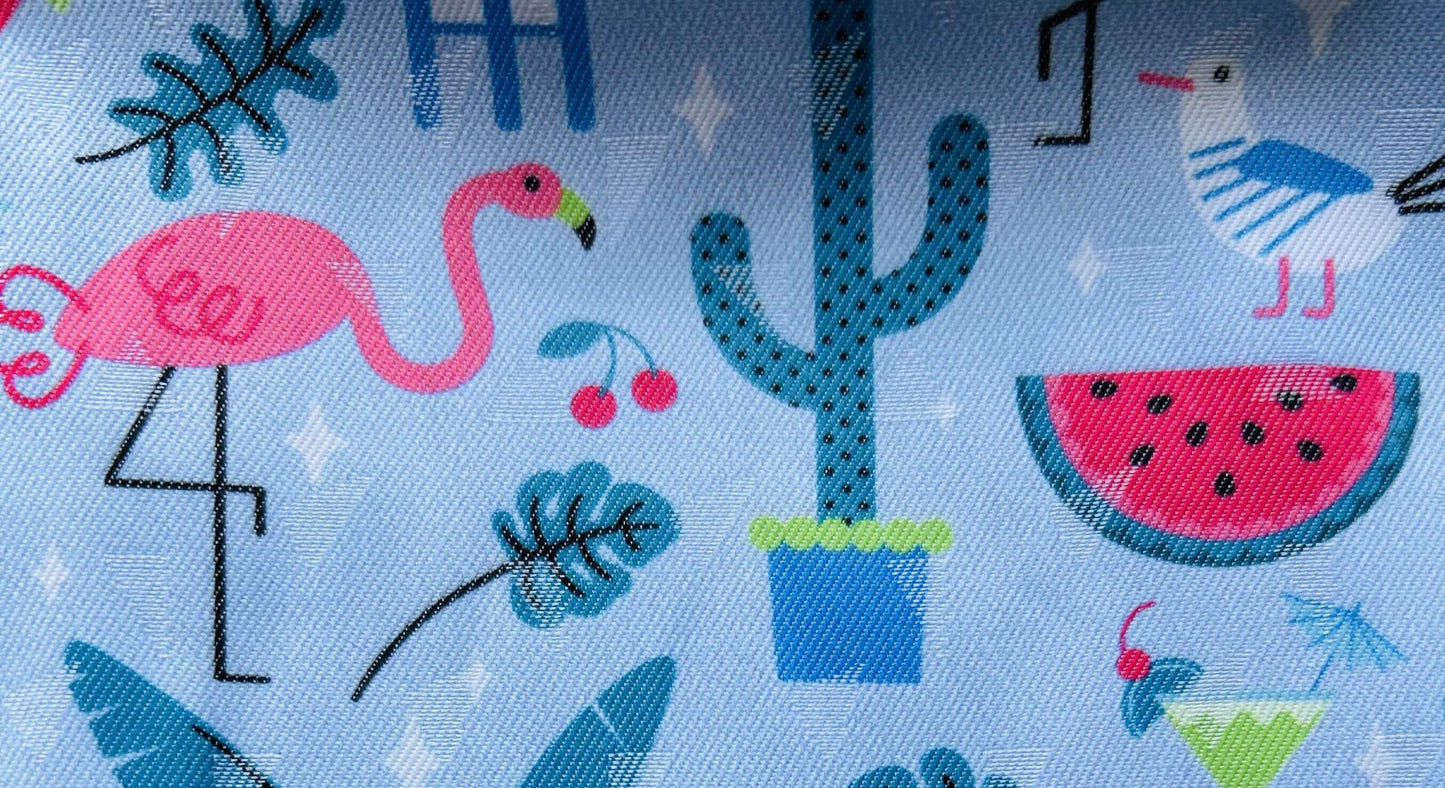 Robe imprimée flamant rose et pastèque