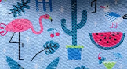 Robe imprimée flamant rose et pastèque