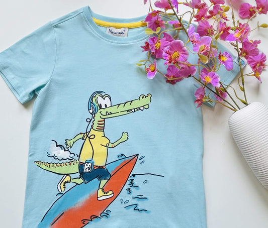 Tee-shirt imprimé surf - crocodile