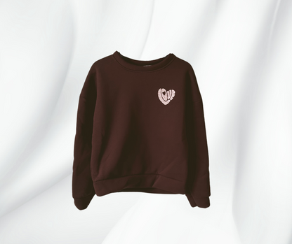 Sweat love épais marron - 20 %